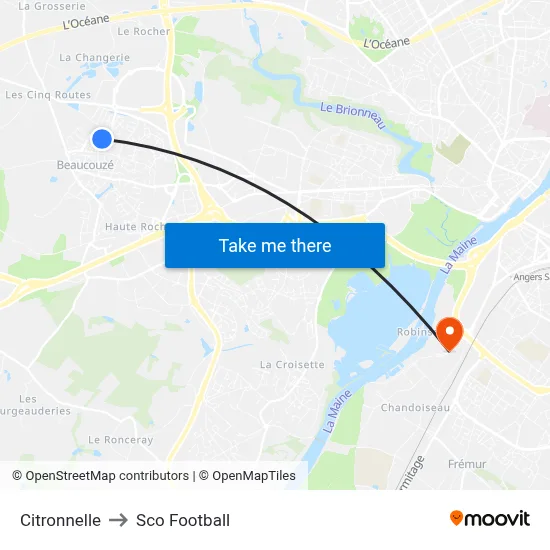 Citronnelle to Sco Football map