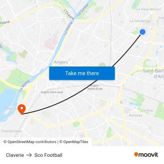 Claverie to Sco Football map