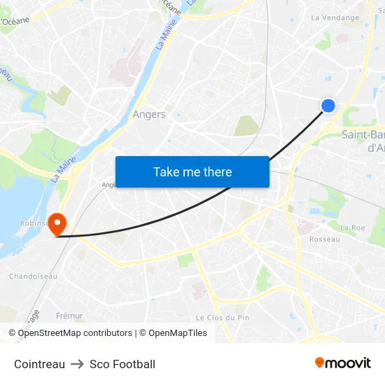 Cointreau to Sco Football map