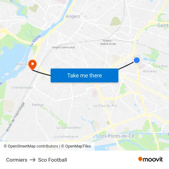 Cormiers to Sco Football map