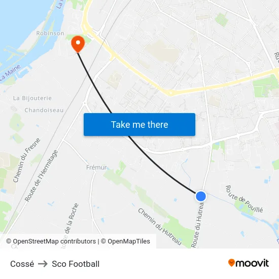Cossé to Sco Football map