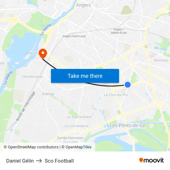 Daniel Gélin to Sco Football map