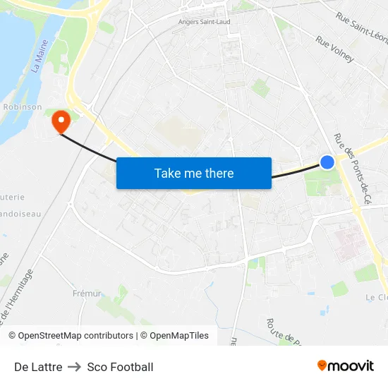 De Lattre to Sco Football map