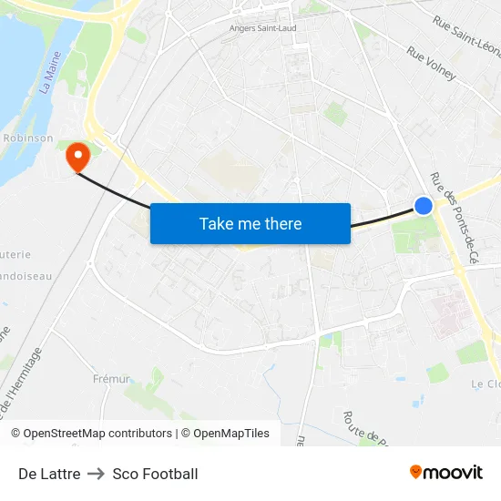 De Lattre to Sco Football map