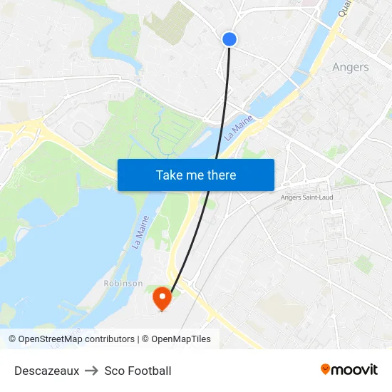 Descazeaux to Sco Football map