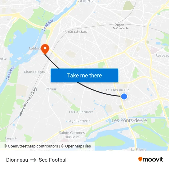 Dionneau to Sco Football map