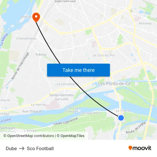Dube to Sco Football map