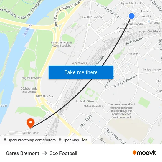 Gares Bremont to Sco Football map