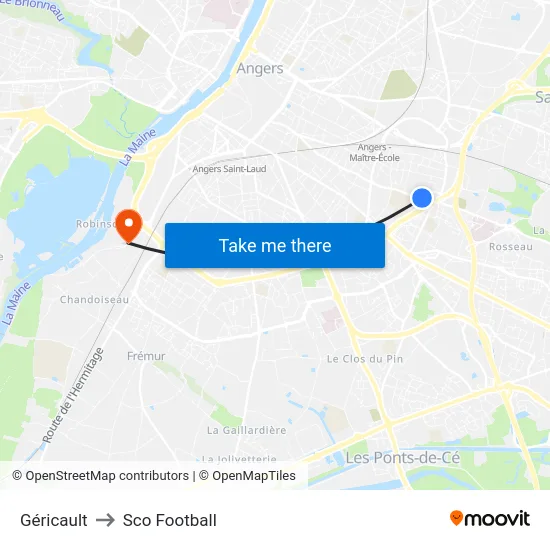 Géricault to Sco Football map