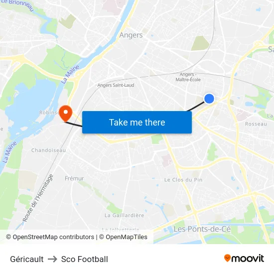 Géricault to Sco Football map