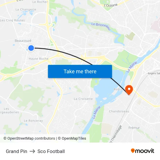 Grand Pin to Sco Football map