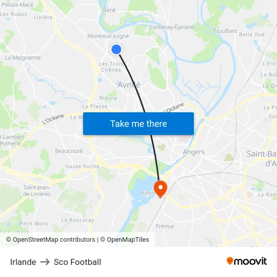 Irlande to Sco Football map