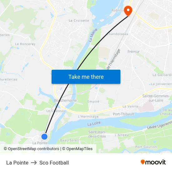 La Pointe to Sco Football map