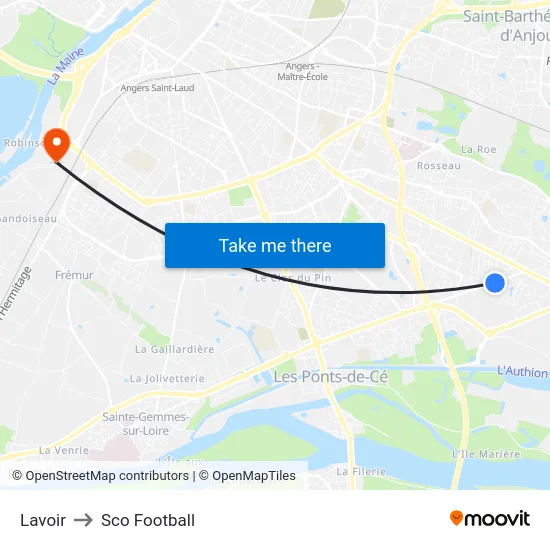 Lavoir to Sco Football map
