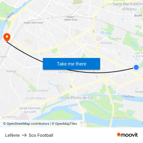 Lefèvre to Sco Football map