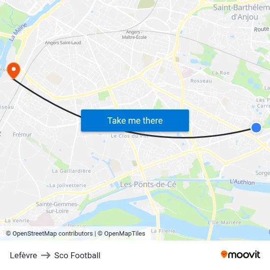 Lefèvre to Sco Football map