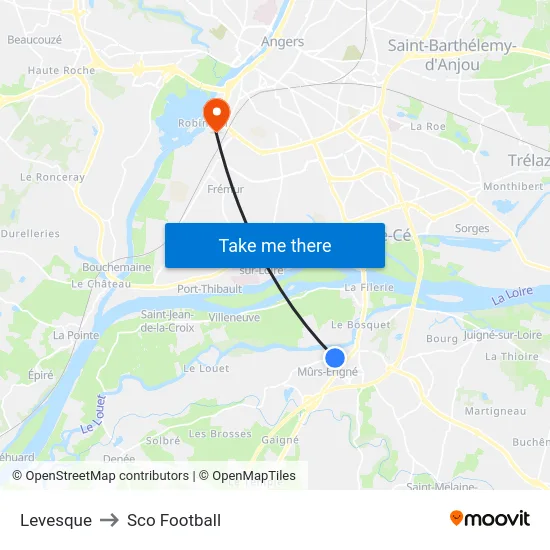 Levesque to Sco Football map
