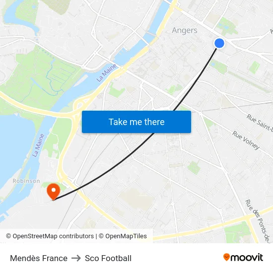 Mendès France to Sco Football map