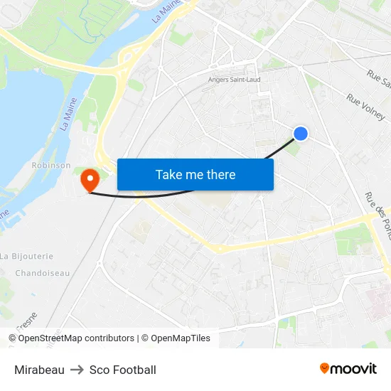 Mirabeau to Sco Football map