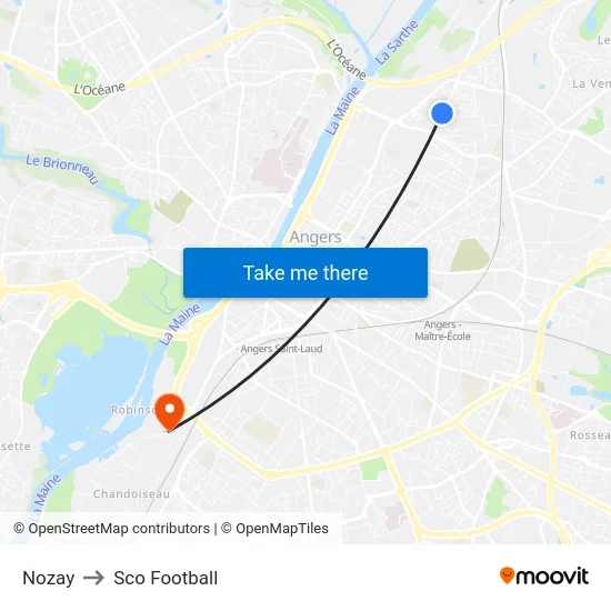 Nozay to Sco Football map