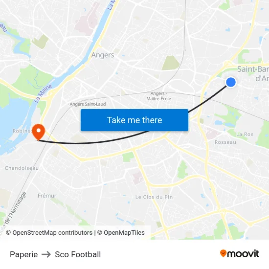 Paperie to Sco Football map