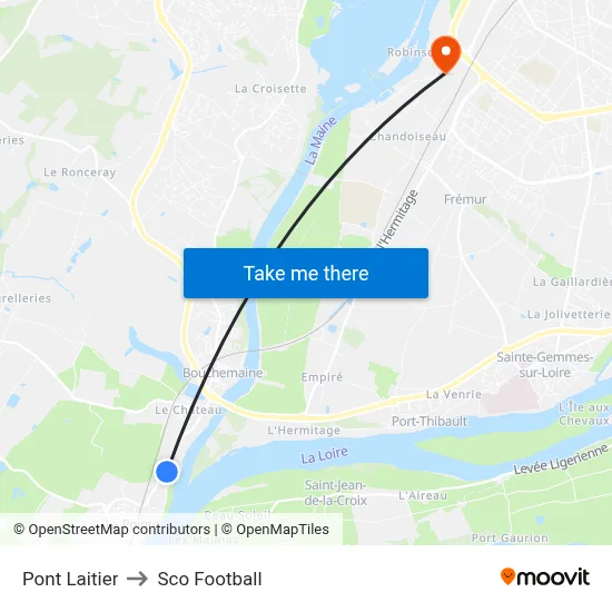 Pont Laitier to Sco Football map