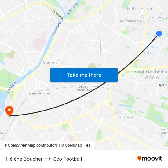 Hélène Boucher to Sco Football map