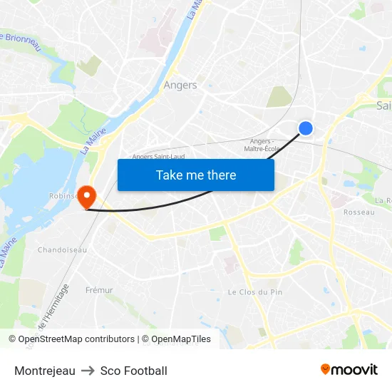 Montrejeau to Sco Football map