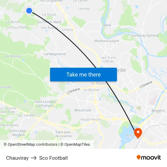Chauviray to Sco Football map