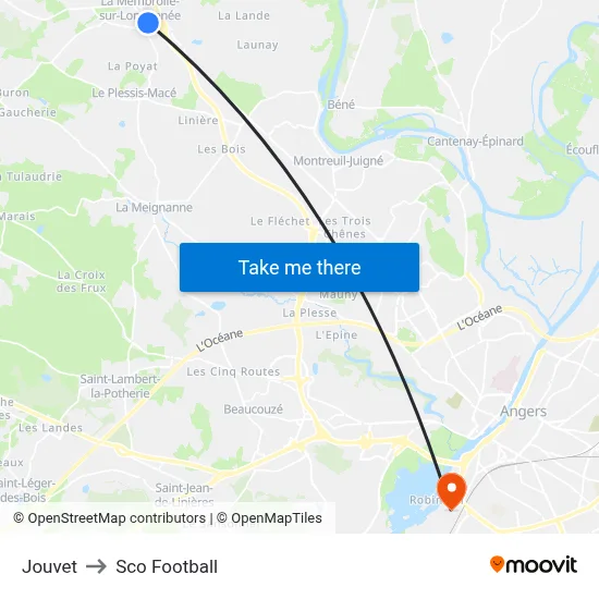 Jouvet to Sco Football map
