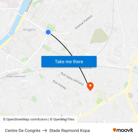 Centre De Congrès to Stade Raymond Kopa map