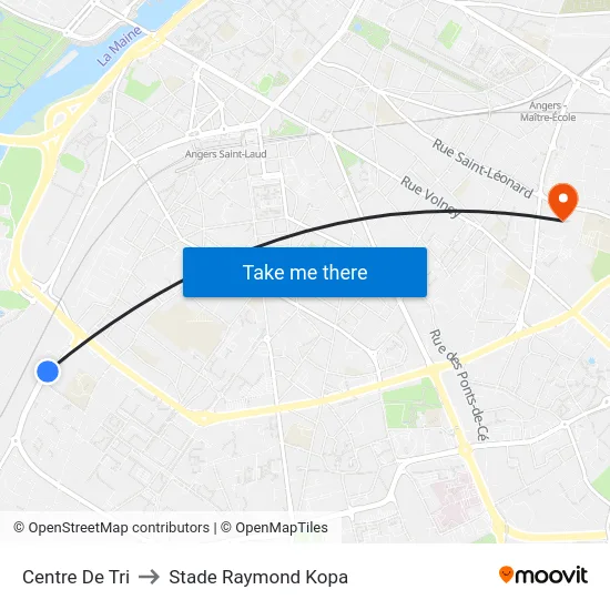 Centre De Tri to Stade Raymond Kopa map