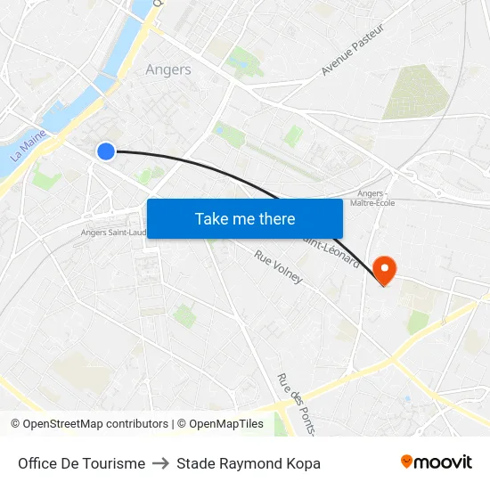 Office De Tourisme to Stade Raymond Kopa map