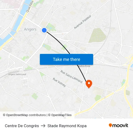 Centre De Congrès to Stade Raymond Kopa map