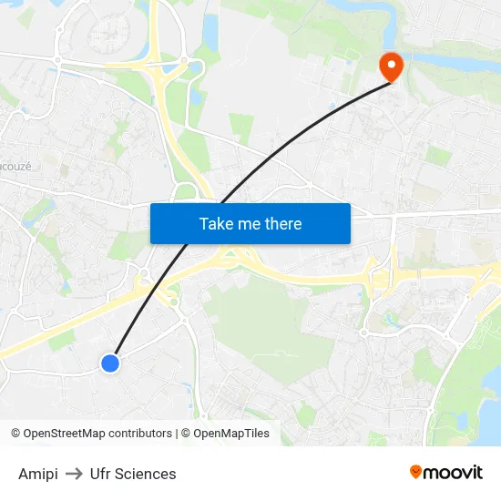 Amipi to Ufr Sciences map