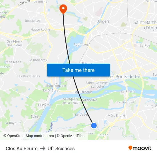 Clos Au Beurre to Ufr Sciences map