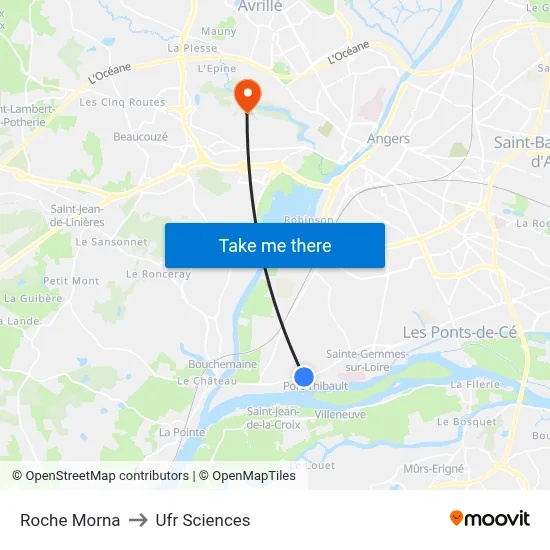 Roche Morna to Ufr Sciences map