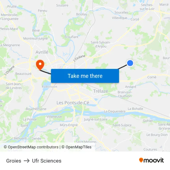 Groies to Ufr Sciences map