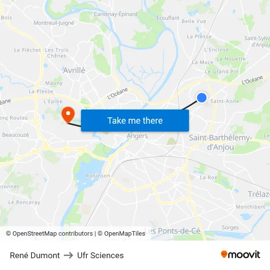 René Dumont to Ufr Sciences map