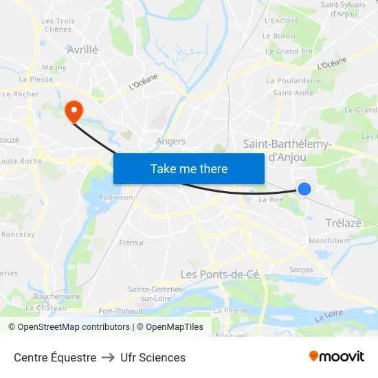 Centre Équestre to Ufr Sciences map