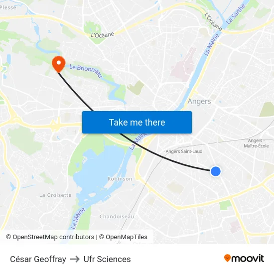 César Geoffray to Ufr Sciences map