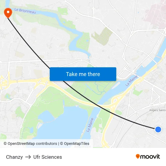 Chanzy to Ufr Sciences map