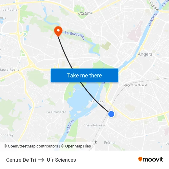 Centre De Tri to Ufr Sciences map