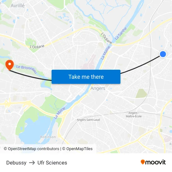 Debussy to Ufr Sciences map