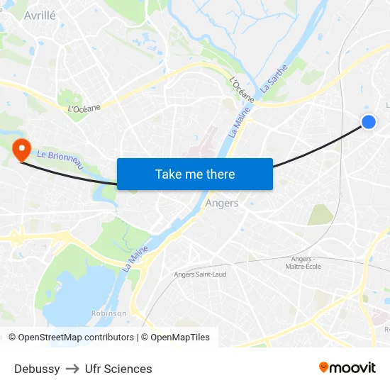 Debussy to Ufr Sciences map