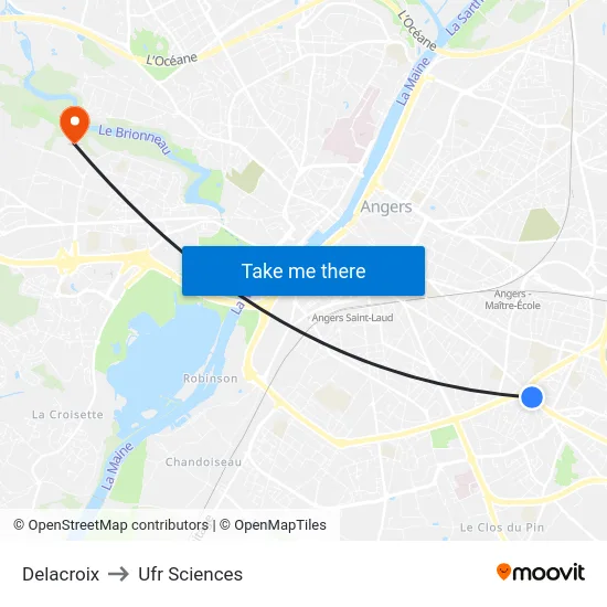 Delacroix to Ufr Sciences map