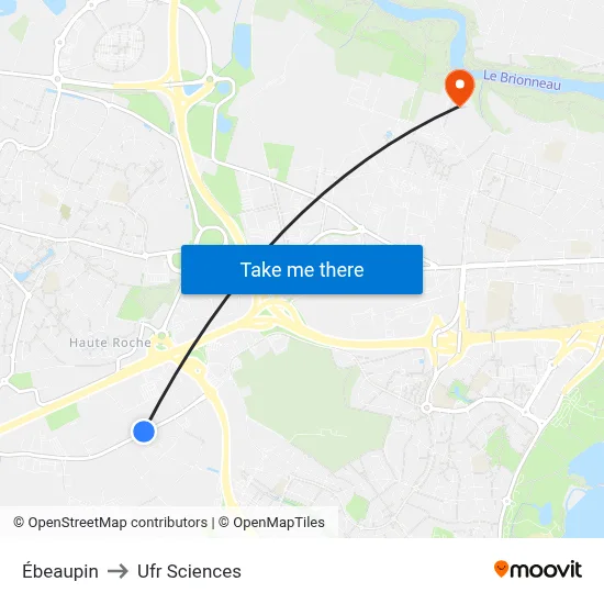 Ébeaupin to Ufr Sciences map