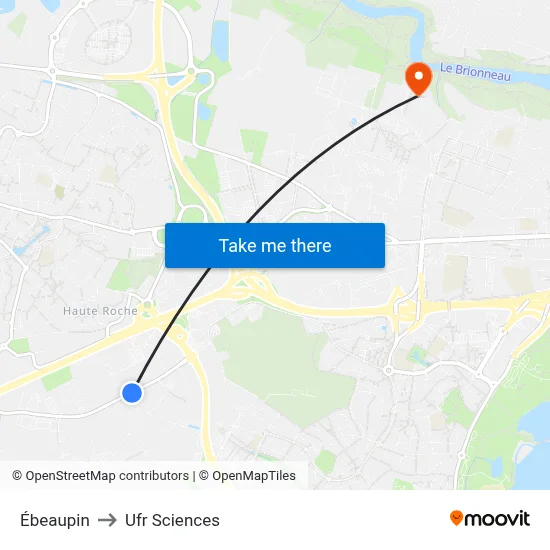 Ébeaupin to Ufr Sciences map