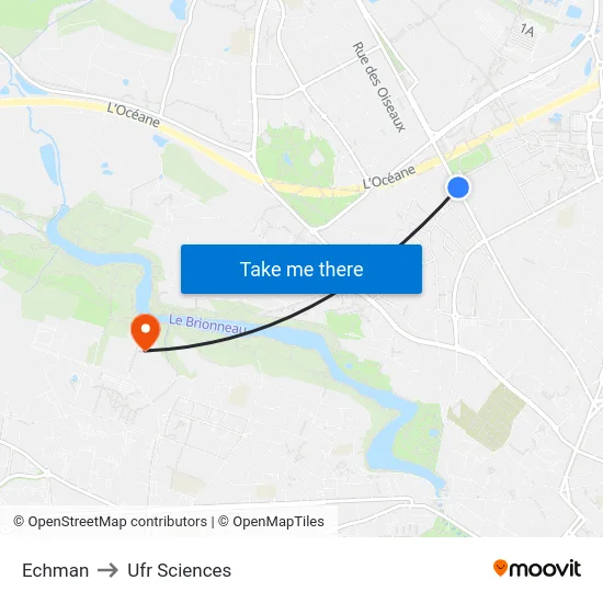 Echman to Ufr Sciences map