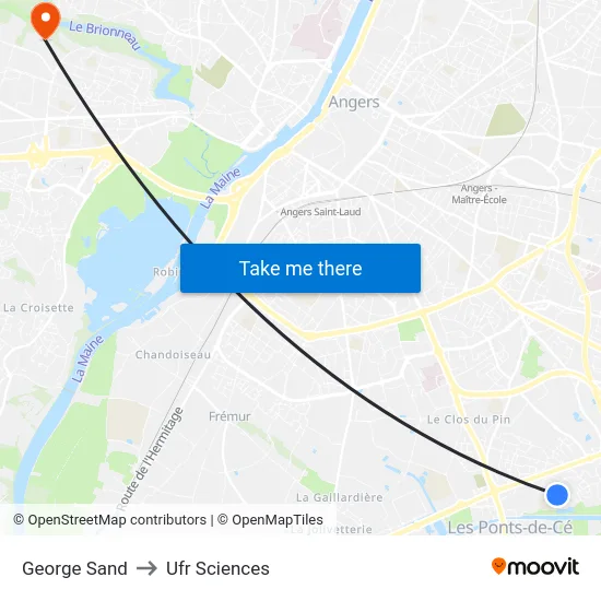George Sand to Ufr Sciences map
